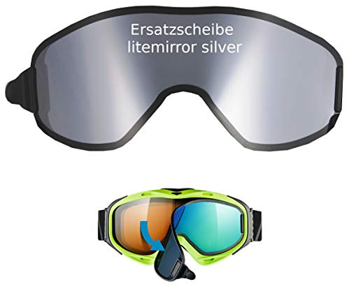uvex g.gl. 300 & uvision TO off ess Ersatzscheibe für Skibrille als take off - single lens litemirror silber