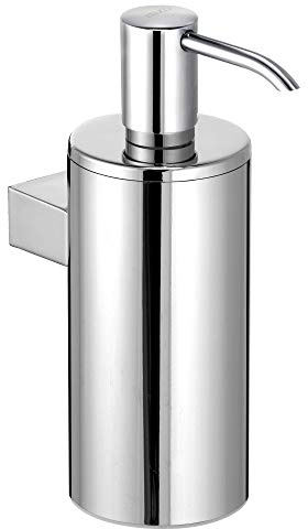 KEUCO Plan Seifenspender, 250 ml, Wandmodell, Metall verchromt | Made in Germany, nachfüllbar, inkl. Schrauben und Dübel, Lotionspender zum Bohren