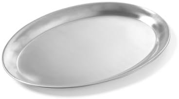 HENDI Serviertablett, oval, Tablett, Kaffeetablett, Geschirrspülmaschinengeeignet, 265x195x(H) 16mm, Satiniert