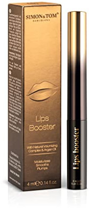 Simon&Tom Lip Gloss Lip Plumper, Lip Enhancer Balm, Lippenbalsam mit Bio Arganöl, Menthol & Cayennepfeffer Feuchtigkeitsspendend & Erfrischend, Vegan, 4ml