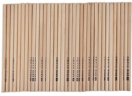 Bleistift-Set, Graphitstifte 50 Stück HB und 2B Naturholz für Schule, Büro, Zeichnen und Skizzieren