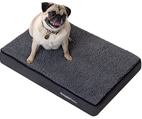 Snuggle-Pedic Memory Foam Dog Bed - Plush, Waterproof Pet Beds w/Removable Inner and Outer Cover, Anti-Slip Bottom, and Faux Suede Fabric - Orthopedic Dog Beds for Large Dogs
