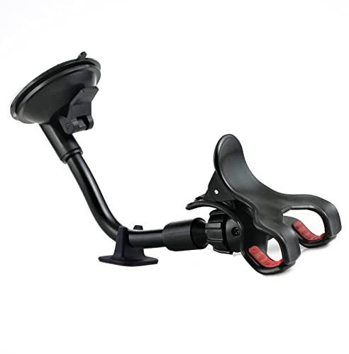 TECOTEC 9 Flexible Gooseneck Arm Car Phone Holder, Suction Cup Cell Phone Holder for Car Windshield & Dashboard with Stabilizer for All Cellphones & More