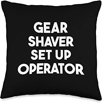 Gear Shaver Set Up Operator Throw Pillow