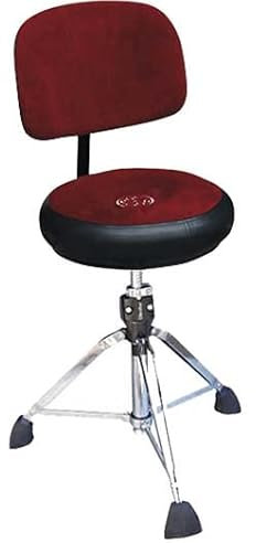Roc-N-Soc - Taburete para batería (asiento redondo, con respaldo), color rojo