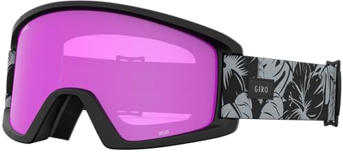 Giro Dylan Damen-Schneebrille – Schwarz und Grau Botanical LX, bernsteinfarbene rosa/gelbe Gläser