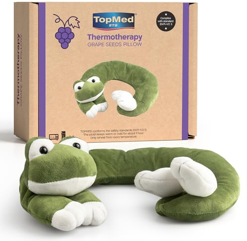 Neck Heating & Cooling Pillow, Thermotherapy GRAPE SEEDS, Relaxing, Supporting, Resting Experience To Your Neck, Shoulder, Body, can put in Microwave or Fridge For Heating & Cooling Experience (Green)