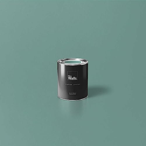 New Walls Premium Peinture murale Vert Sauge Liquid Luxury Peinture émulsion d'intérieur - 1 L