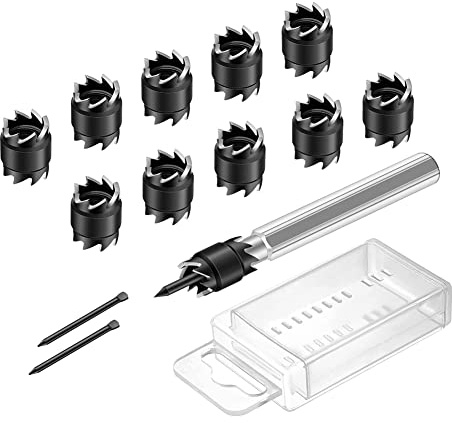 Dedjgoo 13Pcs Spot Weld Cutter Set,3/8 HSS Spot Weld Cutter Remover Drill Bits Hole Cutter Remover for Power Drill Spot Welding