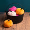 Talking Tables Lujosa decoración de Mesa de Calabaza de Terciopelo en Colores otoñales, Cosecha de otoño, Suave y Elegante, centros de Mesa de Temporada, Rosa melocotón y Naranja, 9 cm x 10 cm