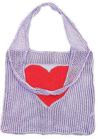 IMIKEYA Gewebte Netztasche Strandtasche Märchen-Grunge Häkelzubehör Handtaschen gehäkelte Netztasche leichte Tasche Gemüse Tragetasche Sommertasche Einkaufstasche Einkaufen Lebensmittel