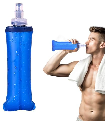 VIKSAUN Borraccia Trail Running Borraccia Morbida TPU Outdoor Sport Acqua Idratazione Bottiglia Soft Flask, 250 ml Bottiglia Pieghevole per Gilet Corsa, Bicicletta, Campeggio, Escursionismo