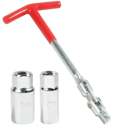 bylikeho Spark Plug Tool,Spark Plug Removal Tool,Spark Plug Socket Wrench,Car Accessories 6mm (5/8) & 21mm (13/16) Remover Installer Tool Kit,Universal,T-Handle Spark Plug Wrench for Lawn Mower
