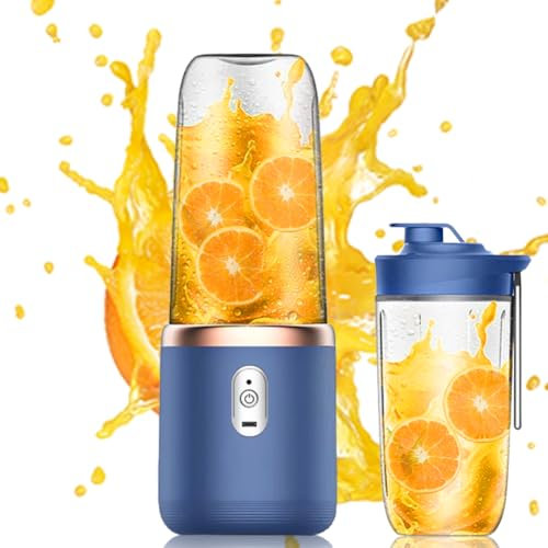 FOGARI Frullatore portatile per smoothie Maker, mini mixer portatile con 6 lame in acciaio inox, ricaricabile, frullatore elettrico USB portatile per viaggi, cucina e ufficio, casa, campeggio, uso