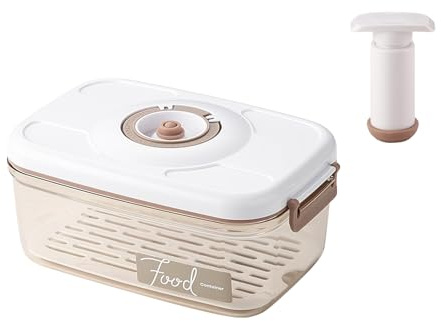 Gzsekken Vacuum Seal Containers 2L Hand pump with vacuum Food Saver Accessories Time Compass Manual Air Pump Design for Quick Marinating Rectangle