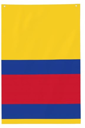 Bandera de Colombia de colores vivos de 2 x 3 pies para exteriores, banderas con ojales, poliéster de alta calidad