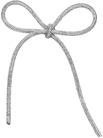 Watreketal Brosche, elegante Strass-Schleife, Anstecknadel, stilvoll, Damenmode, Partykleid, Schmuck-Accessoire für Partys und Versammlungen, 14*16cm, Metall