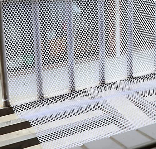 SAFWELAU Mulchfolie Maschendrahtzaun aus Maschendraht für Hinterhoftor Offene Treppe, Blumennetz, Geflügelzaunnetz, Weißer Kunststoff-Pool-Filterkorb(0.5x5m/1.6x16ft)