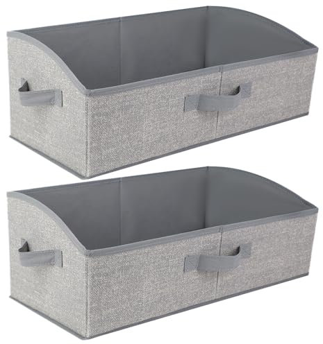 AiQInu Aufbewahrungsbox 2 Stück mit Griffen 28L,Faltbare Aufbewahrungskorb stoff 50x28.5x20cm,Großer Körbe Aufbewahrung,Ordnungsboxen für Kleidung Spielzeug Werkzeug Kleiderschrank