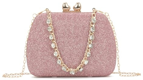Syrads Mujer Bolso De Embrague De Noche Boda Fiesta De Embrague De Fiesta De Fiesta Bolsos De Mano De Fiesta De Fiesta De Fiesta Bolsos De Mano,Rosa