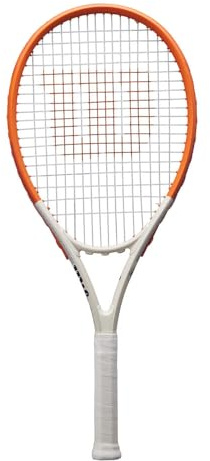 Wilson Racchetta da Tennis Roland-Garros Elite, Realizzata Con Telaio Volcanic, Testa Generosa e Impugnatura Morbida Per una Maneggevolezza Fluida, Colore: Blu Navy/Bianco, Taglia: 3