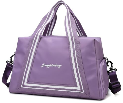 Outplea 30L Sporttasche für Damen, Reisetasche Groß mit Schuhfach & Nassfach - Tasche, Sporttaschen Trainingstasche Wasserdicht, Gym Tasche für Fitness Weekender, Lila