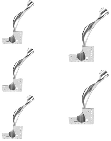 (Pack of 5) EFIELD 3/4 Inch Metal Tubing Bend Support with Nail Flange, Tubing Pipe Hanger with Plate,(ACC009)