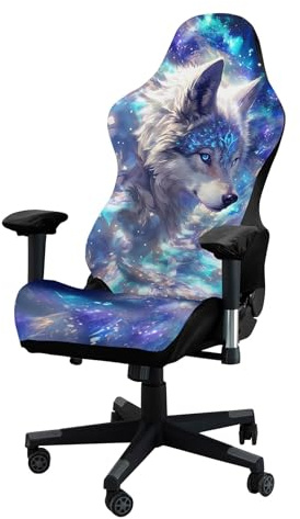 Somsiwey Funda para Silla Gaming con impresión 3D, Alta Elasticidad, Universal, para Silla de Carreras, Compatible con la mayoría de sillas Gaming/de Oficina, diseño Antideslizante(Style2)