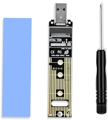 M.2 NVMe auf USB Adapter Karte 10 Gbit/s USB 3.1 Type A Karte | M.2 SSD PCIe NVMe USBAdapte Leser 10Gbps für M Key Unterstützung 2230 2242 2260 2280 SSD