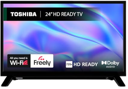 Toshiba 24 WV2553DB HD Ready Smart VIDAA TV, HDR, Freely, Disney plus, Prime Video, Netflix, Dolby Audio, Works with Alexa, Works with Google Assistant, VIDAA Voice 2025