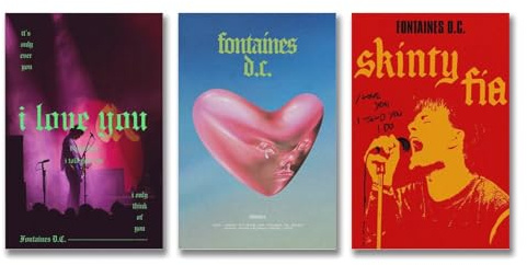 Neymoone Lot de 3 affiches Fontaines du groupe DC Rock - Couverture d'album de musique - Art mural - Affiches sur toile décoratives pour chambre - Impression esthétique - 20 x 30 cm - Style 4