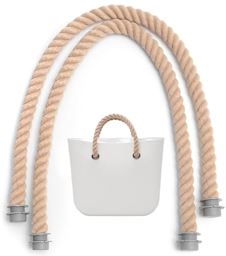 JEYORZY 2 Stück Seilgriff Taschenhenkel, Taschengriffe, 75 cm Henkel für Taschen, Bag Long Griff, O Bag Henkel, Handtaschen Zubehör Damen, Baumwolle Taschengriffe für Handtaschen, Umhängetaschen