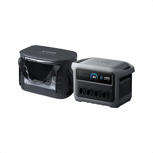 Anker SOLIX C1000 Gen 2 Station électrique portable + housse étanche | Générateur solaire 2 000 W (pic 3 000 W), charge totale en 49 min, batterie LiFePO4 1 024 Wh, coupures de courant, camping