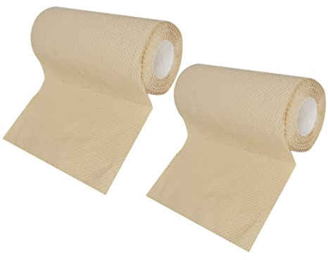 INOOMP 2 Roll Degradable Kitchen Oil Absorbing Paper Towels Thickened Absorbent Dishcloths for Home and Hotel Use Soft Bamboo Pulp Toilet Paper Alternative with Embossed Texture for Meat