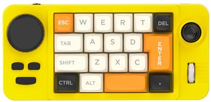 alloneslife Clavier De Jeu À 19 Touches avec Effets Couleur Joystick Programmable Double Molette Défilement Ergonomique Et Échangeable À Chaud Mécanique Macroé avec Effets Couleur