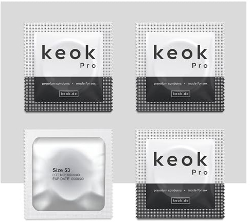 100 Kondome Size 53 keok Pro Natur premium condoms