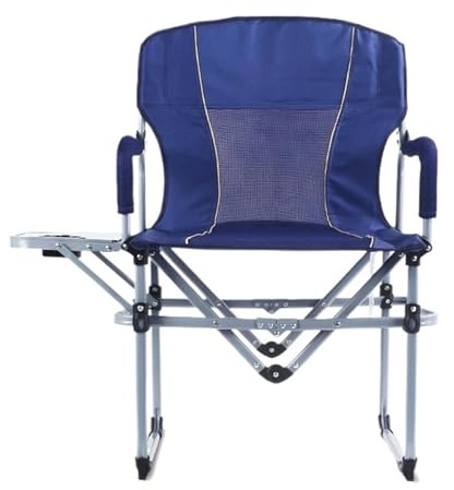 JBJYGSG Hochleistungs-Regiestuhl mit Beistelltisch, einfach zusammenklappbares Design for Strand, Outdoor, Camping, Angeln Für Camping, Angeln, Festival, Outdoor(Deep Blue)