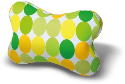 House of Healthbrands Kuschelmaxx | Dekokissen Schmetterling 22 x 33 cm | Gelbes Punkte-Design | Gefüllt mit Mikroperlen | Formstabil & waschbar | Ideal für Sofa oder Reisen | Inkl. Wäschenetz