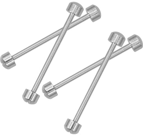 Ciieeo Kit Reparación Correas Reloj 4 Piezas Varillas de Conexión Acero Resistente 20 MM Diámetro Interior Pasadores Roscados para Mantenimiento y Recambios Relojería Profesional