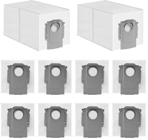 10 Pack Dust Bags for Roborock QV 35S/Qrevo Series/35A/Qrevo S5V | for Saros /10R/Z70/Qrevo S/Qrevo Pro/Qrevo Curv/Qrevo Edge/QR 598/798 Vacuum Cleaner Accessories, 3L High Capacity Dust Bag