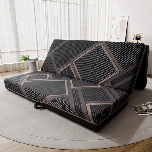 Vamcheer Klappmatratze 160x200 cm, 15 cm dick – 3-teilig Faltbare Gästematratze, klappbares Gästebett, waschbarer Bezug, faltbares Gästebett für Reisen & Zuhause