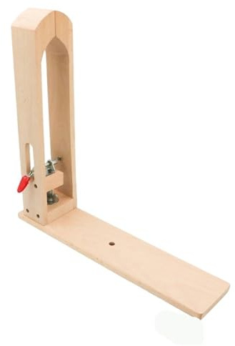 Läderklämma för ponnyhäst, Lädersömmar ponnyklämma 25 cm justerbar handsömnad träklämma(Wooden Clip Vertical)