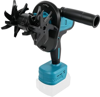 Trådlös jordfrässtål kompatibel med Makita 18 V-batteri, 550 W elektrisk trädgårdsrotorn för gräsmatta, jordodling, 10 cm arbetsbredd, 13 cm arbetsdjup (endast verktyg)