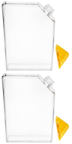 SOESFOUFU Bottiglia d Acqua Piatta Design Sottile Resistente 450ml 2 Pezzi in Plastica per Viaggio e Attività all Aperto Riutilizzabile