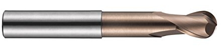 Dormer Fraise à bout sphérique S2315.0 - Revêtement TiSiN - HM - Diamètre de la tête : 5 mm - Longueur de la cannelure : 32 mm - Longueur totale : 60 mm