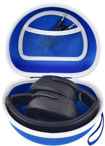 Kopfhörer-Hülle für Skullcandy Crusher/Hesh/Evo kabellose Over-Ear-Bluetooth-Kopfhörer, für Beats Studio Pro/3/Solo 4/3/2 und mehr Noise Cancelling faltbares Headset - Nur Hard Box (Blau)