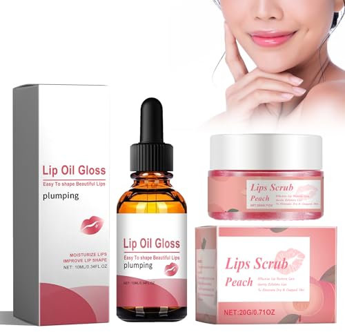 Olio Essenziale Per Labbra E Scrub Per Labbra, Olio Idratante Per Labbra, Balsamo Per Le Labbra Alla Pesca, Olio Per La Cura Delle Labbra, Rende Le Labbra Morbide Ed Elastiche Lip Oil Gloss