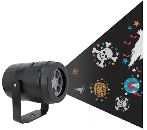 HPHPH Christmas Projector, Christmas Halloween Indoor Projection Light Bar DJ Party 360 ° Moving Head Stage Light 6 Pattern Wedding Home Decoration Light,Halloween, Christmas.