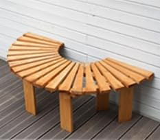 Panchina per albero in legno, semicircolare, per esterni, per parco, cortile, portico, prato, arredamento decorativo per tutte le stagioni