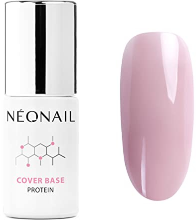 NÉONAIL Vernis Semi Permanent Base Coat 7,2 ml - Vernis Gel UV Semi Permanent - Cover Base Protein Light Nude - Vernis à Ongles - Gel Polish - Gel UV - Nail Art